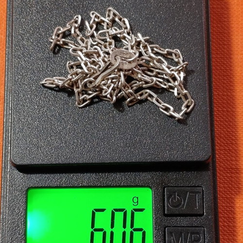 Silver Necklace Chain 950 Used, 50.3cm, 6.06g
