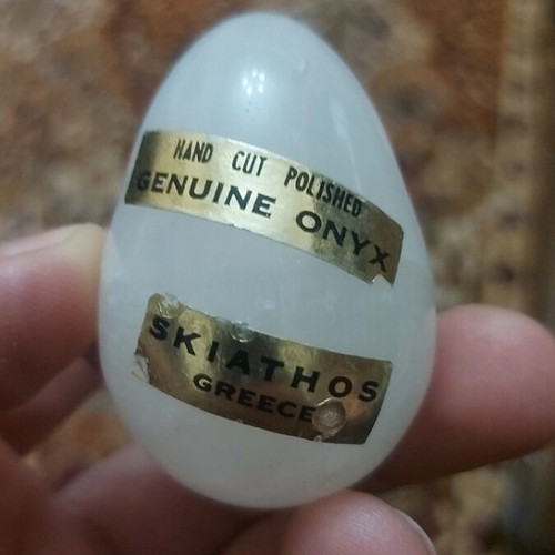 Handmade onyx egg like new