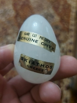 Handmade onyx egg like new