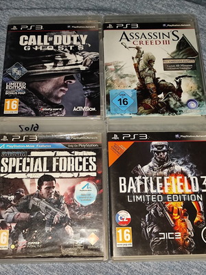 Πακέτο παιχνιδιών για PlayStation 3 μεταχειρισμένα, Battlefield, Call of Duty, Special Forces, Assassin's Creed