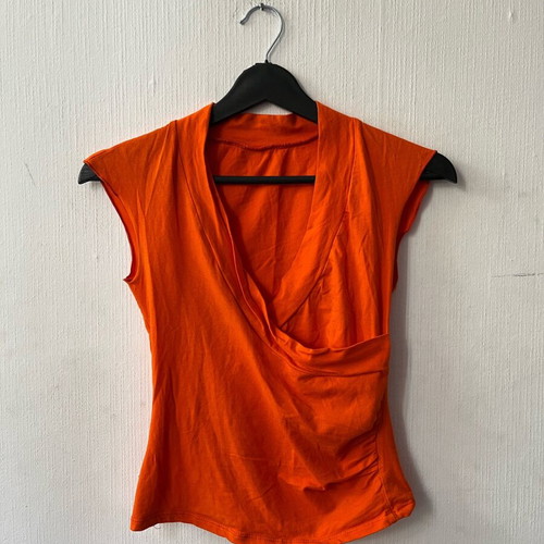 Y2k top orange like new, size S