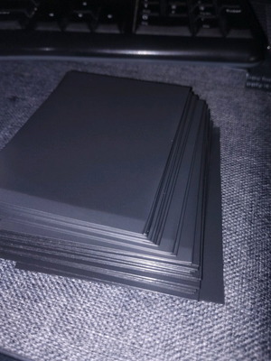 Set of 48 new matte black card sleeves