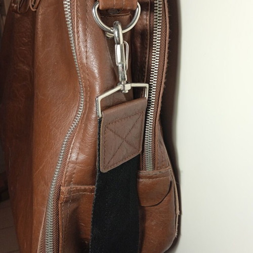 Fred Perry brown crossbody bag used, synthetic leather