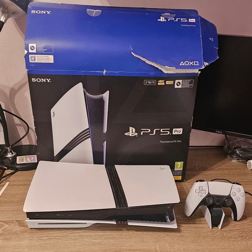 PlayStation 5 Pro console with disc drive