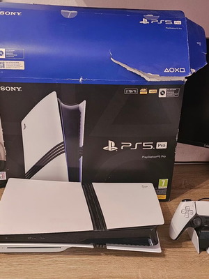PlayStation 5 Pro console with disc drive