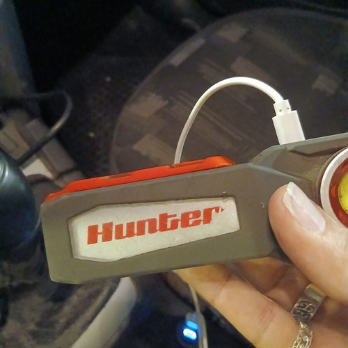 Multifunctional rechargeable flashlight used