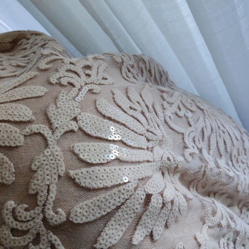 Wedding dress like new, beige, size M, mermaid style with sequins