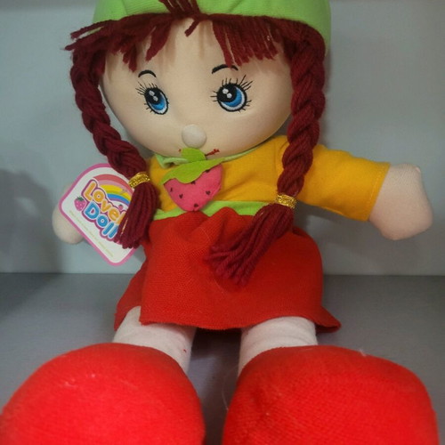 Strawberry cloth doll new, height 50 cm