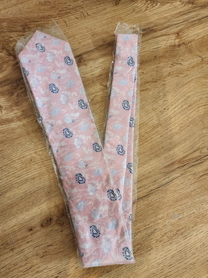 Pink patterned medallion silk tie by Boggi Milano new