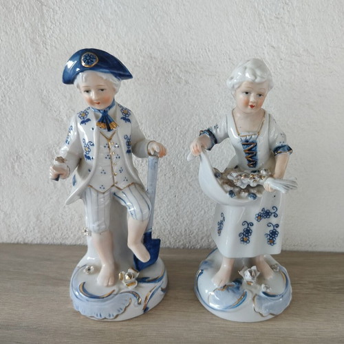 Vintage porcelain figurines Norleans Japan used, set of 2
