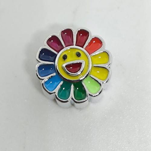 Rainbow Flower Sunshine Charm like new for bracelet with colorful enamel
