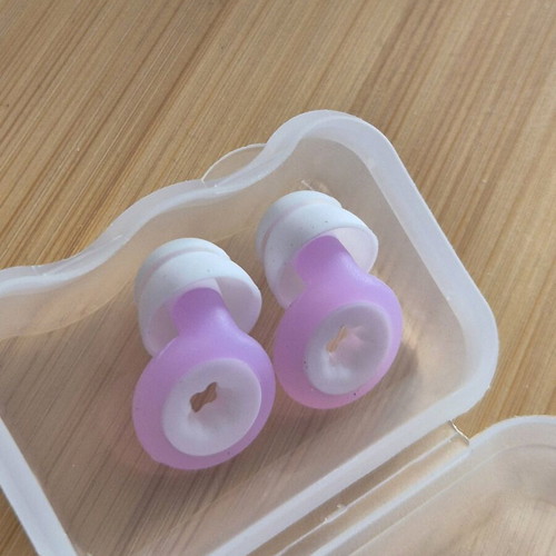 Silicon earplugs lilac new, reusable