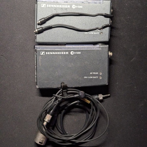 Sennheiser EW 500 Wireless System with Gold MKE 2-5 Microphone used
