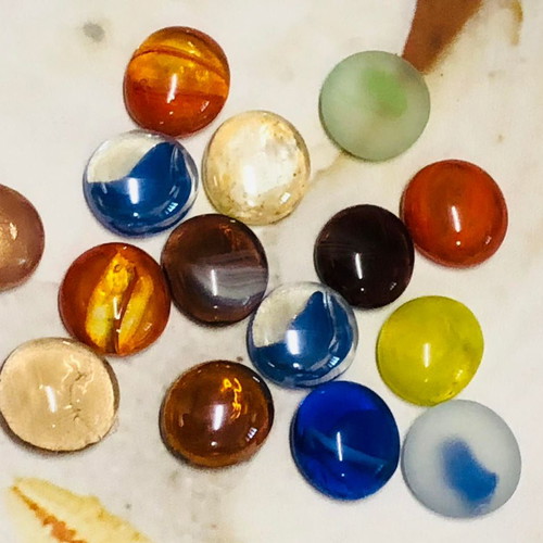 Pack of 15 glass cabochons for jewelry making new