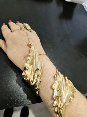 Bracelet design Zara new, gold-colored