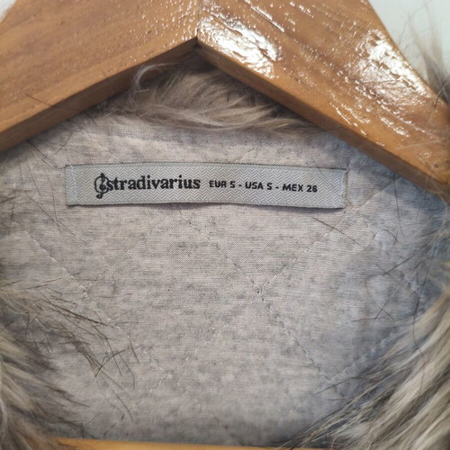 Stradivarius Faux Fur Vest like new, beige and brown, size S