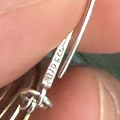 Ozzi branded two-tone silver earrings 925 like new