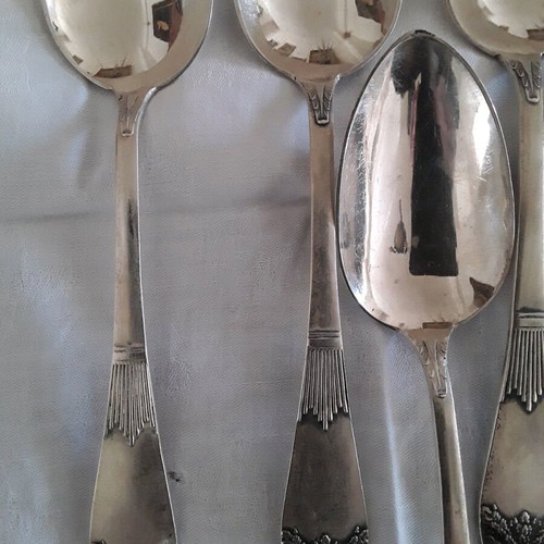 Silver soup spoons used, pack of 6