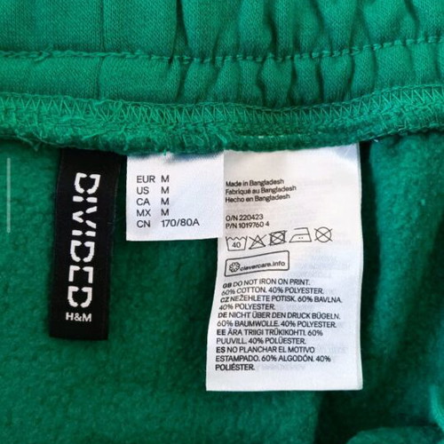 H&M Mini Skirt Medium Green Like New, Fleece with Pockets