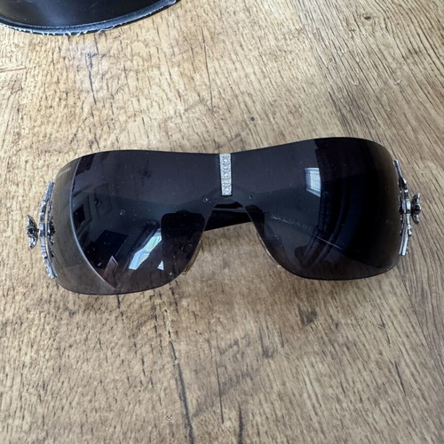 Bvlgari vintage designer sunglasses used with rhinestone detailing