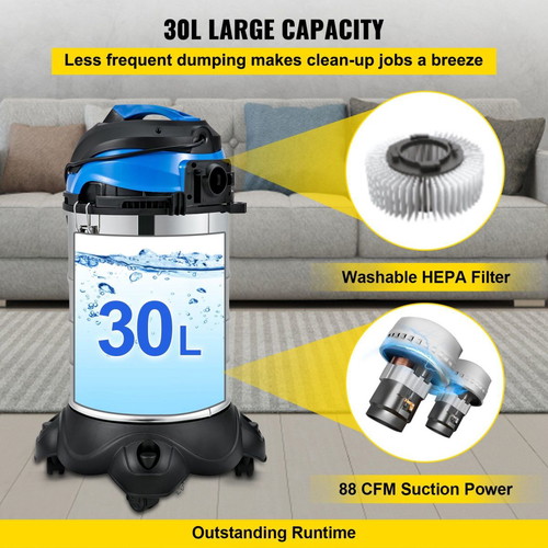 Vevor Vacuum Cleaner 30lt 1200W new, wet and dry with accessories