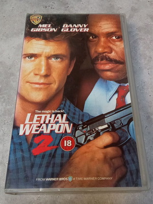 Lethal Weapon 2 VHS tape used, 1980s, with subtitles