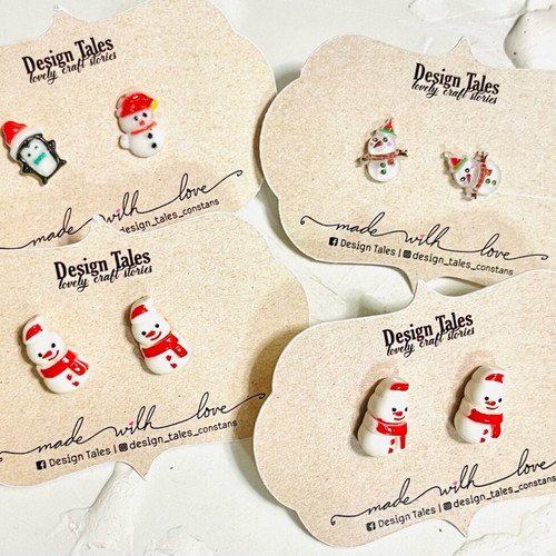 Children's earrings new, set with various designs