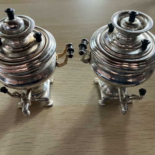 Mini Soviet teapots used, set of 2, souvenir decoration