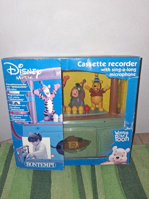 Bontempi Disney Winnie the Pooh κασετόφωνο με μικρόφωνο, New in Box