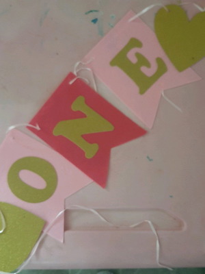 Σετ διακοσμητικά για 1st Birthday, banner και 10 cake toppers καινούργιο