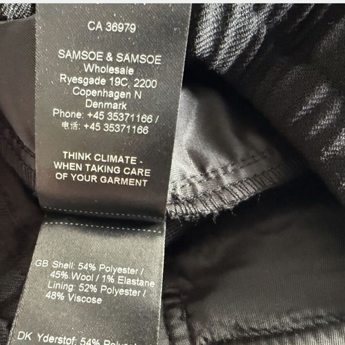 Samsøe Samsøe SMITH shorts, men's, black, size S, 45% wool