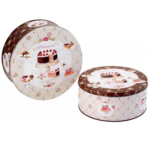 Metal round box like new 18.5x8.5 cm