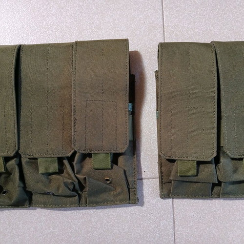 Magazine pouches 5.56 and paintball used, for five magazines