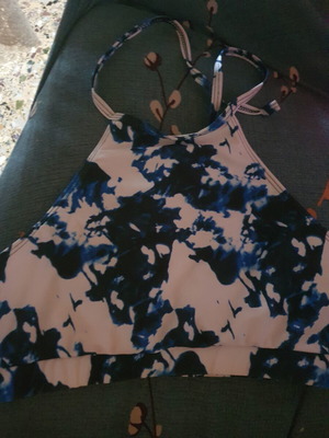 Shein swimwear two tops XS white and blue like new