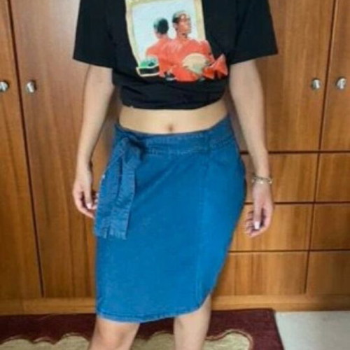 Denim mini skirt like new size M 38 10
