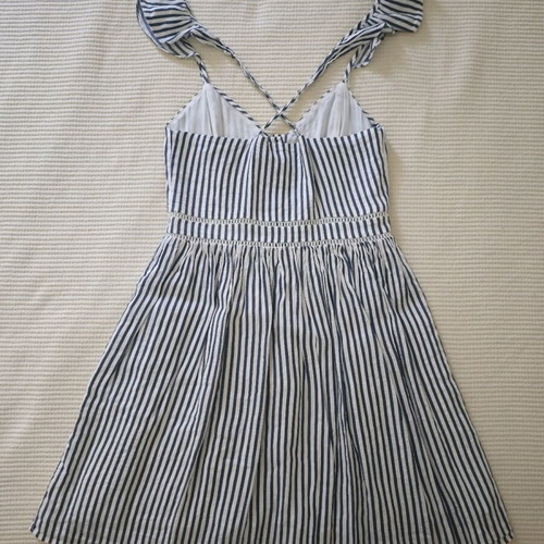 Summer striped dress H&M like new, white and blue, size XS
