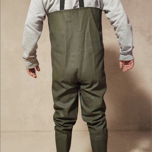 Fishing waders like new, khaki with adjustable straps
