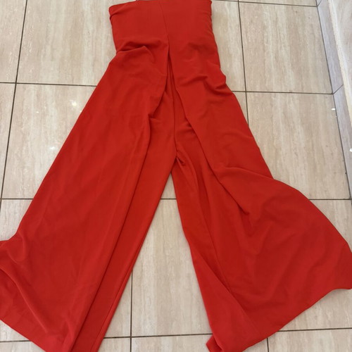 Manolo strapless jumpsuit, red, size S