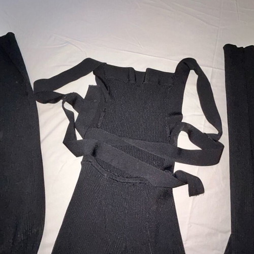 Bershka slim knitted jumpsuit like new, black, size XS