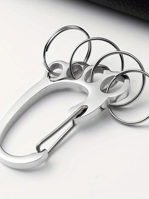 Steel keychain foot new, silver