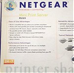  Μετατροπέας NETGEAR Mini Print Server PS101. Εκτυπωτής παράλληλης θύρας για να συνδέεται στο Ethernet