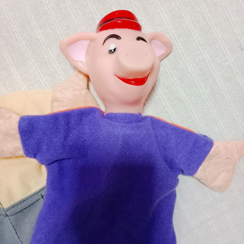 Puppet theater dolls used, The 3 little pigs, set of 4