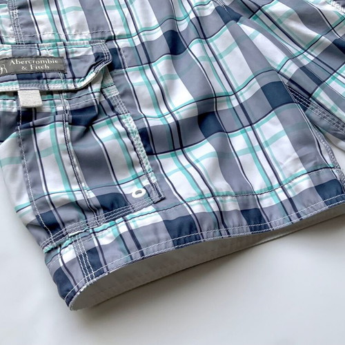 Abercrombie & Fitch Men's Swim Shorts Size M Like New Checkered