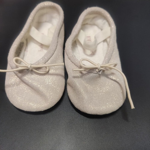 Baby Bloch leather baby ballerinas with glitter, like new, 6-12 months