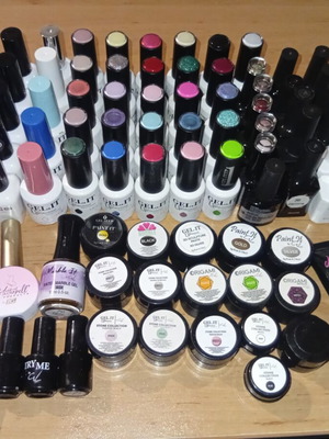 Gel Nail Polish Lot of 91 Items with Unique Colors and Effects