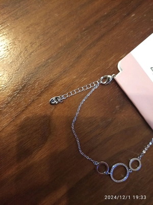 VETA bracelet with small diamonds, stainless steel