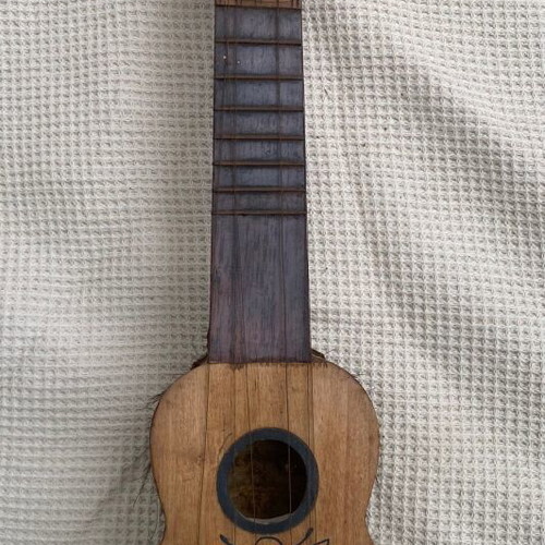 Charango used decorative from Peru with original armadillo shell