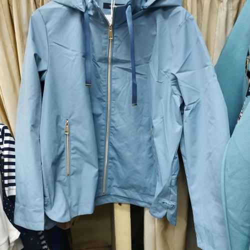 Yookie women's spring turquoise trench coat new with detachable hood
