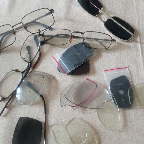 Glasses parts used, for spare parts