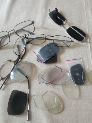 Glasses parts used, for spare parts